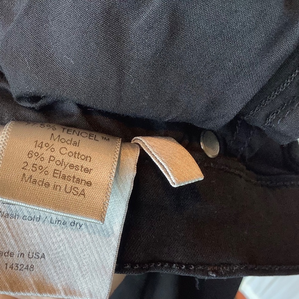 Reformation Womens Skinny Jeans Black Denim Stretch Mid Rise Size 25 - Picture 6 of 6
